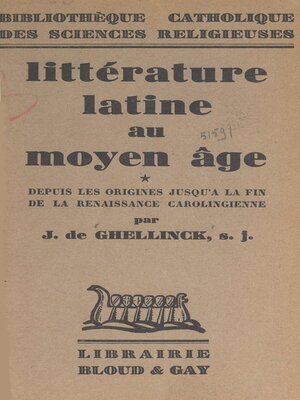 cover image of Littérature latine au Moyen Âge